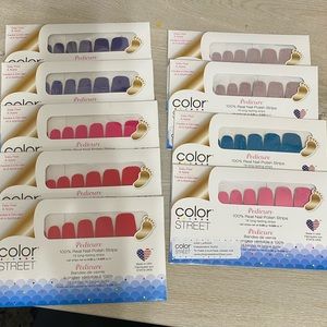 9 Color Street pedicure sets